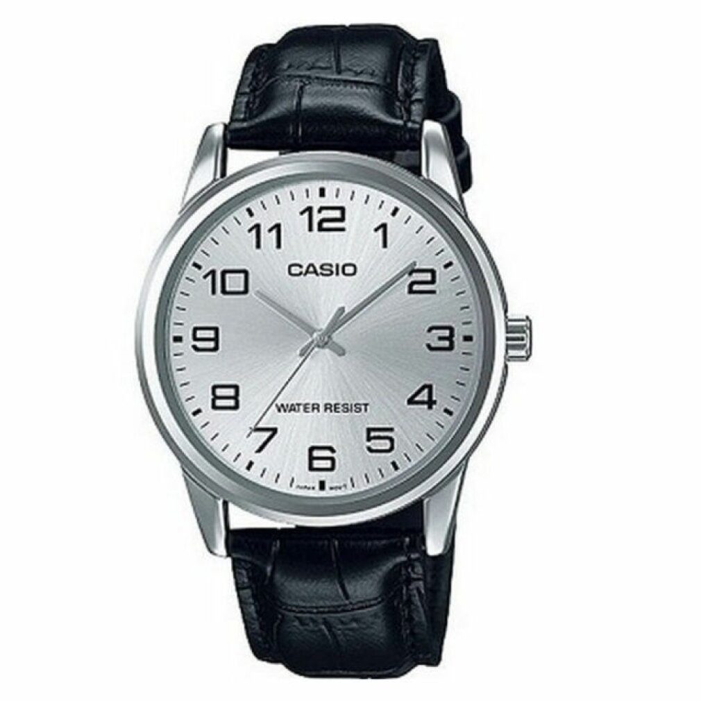CASIO Luxusuhr Herren Analog Quarz Uhr mit Leder Armband MTP-V001L-7