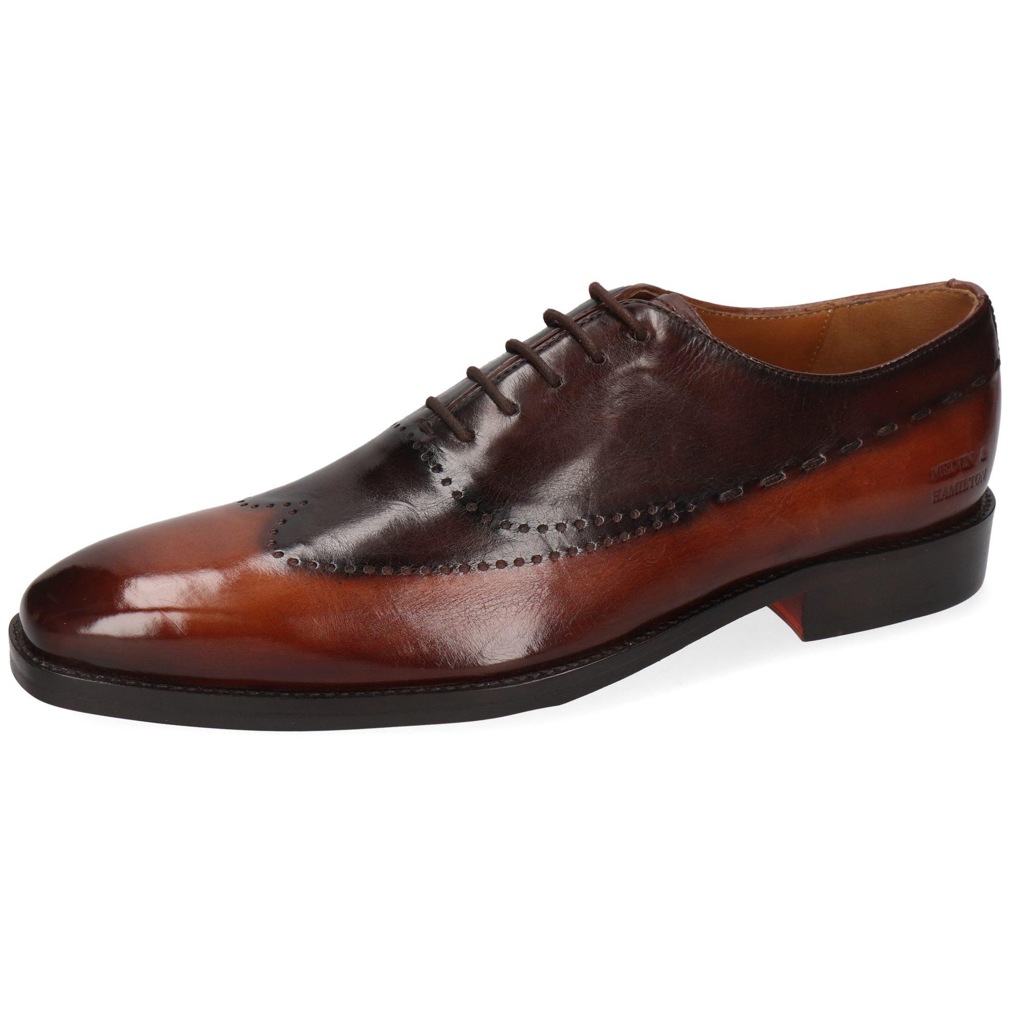 Melvin & Hamilton Lawrence 1 Leder-Oxford Schuhe für Herren Schnürschuh Flache Absätze, Echtes Leder, Vegetabile Gerbung
