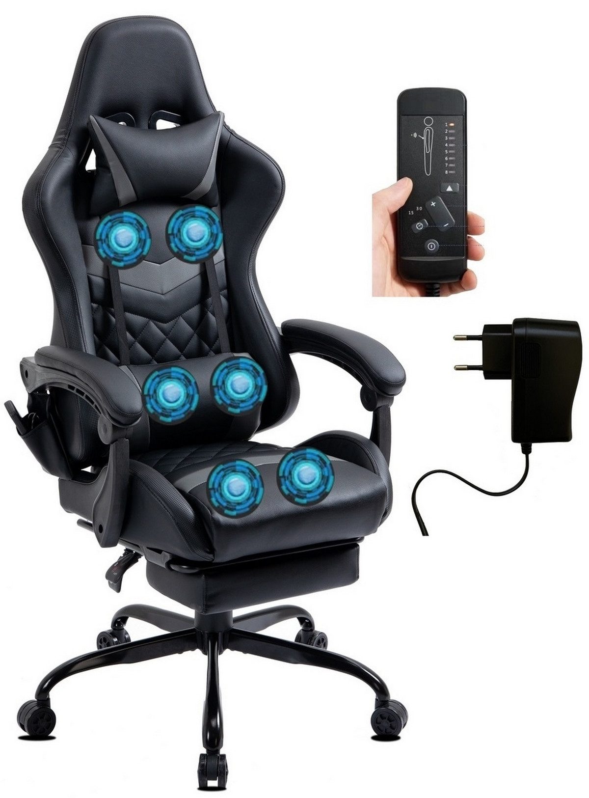 Delman Gaming-Stuhl Mit 6 Vibrationspunkten Drehstuhl, günstig online kaufen