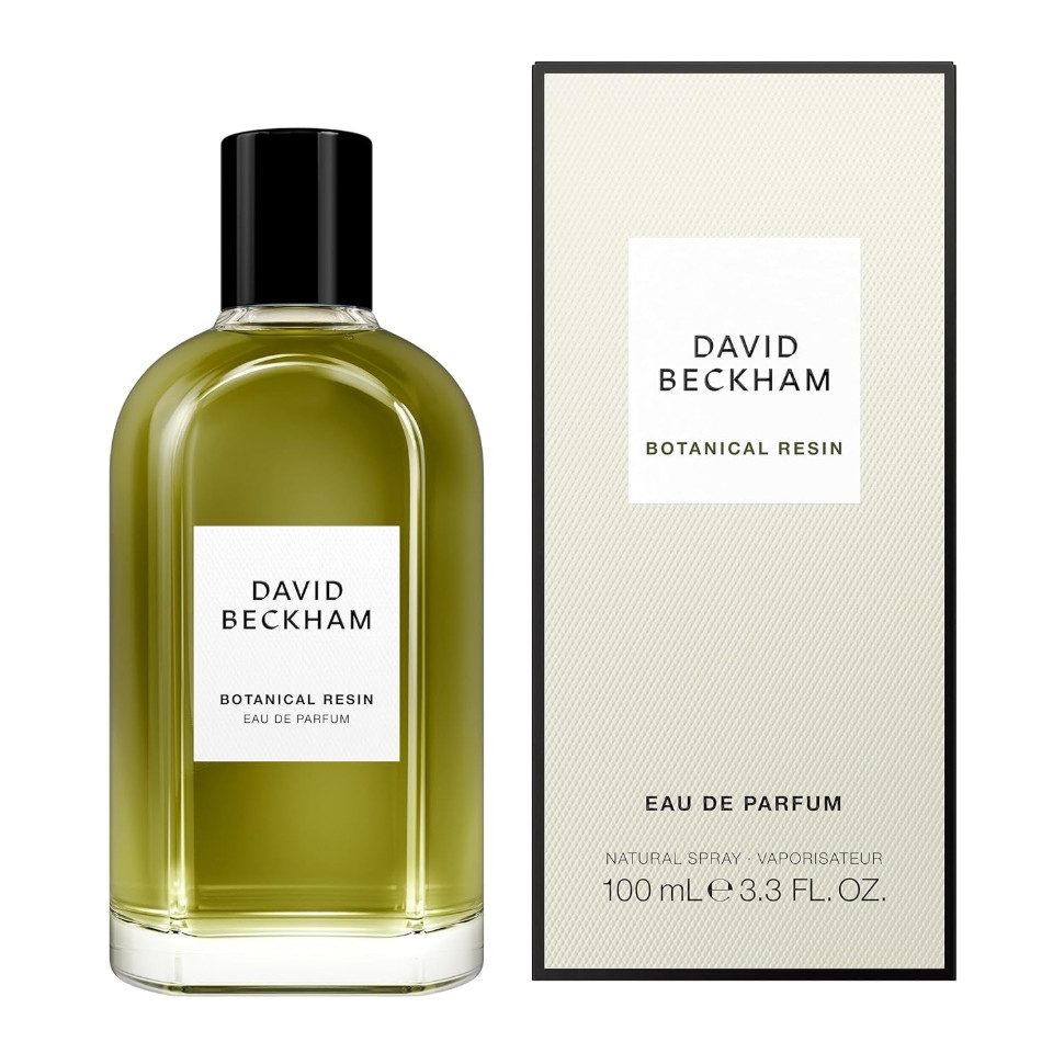 DAVID BECKHAM Eau de Parfum Botanical Resin 100 ml, Würzig-holziger Herrenduft mit Amber & Sandelholz