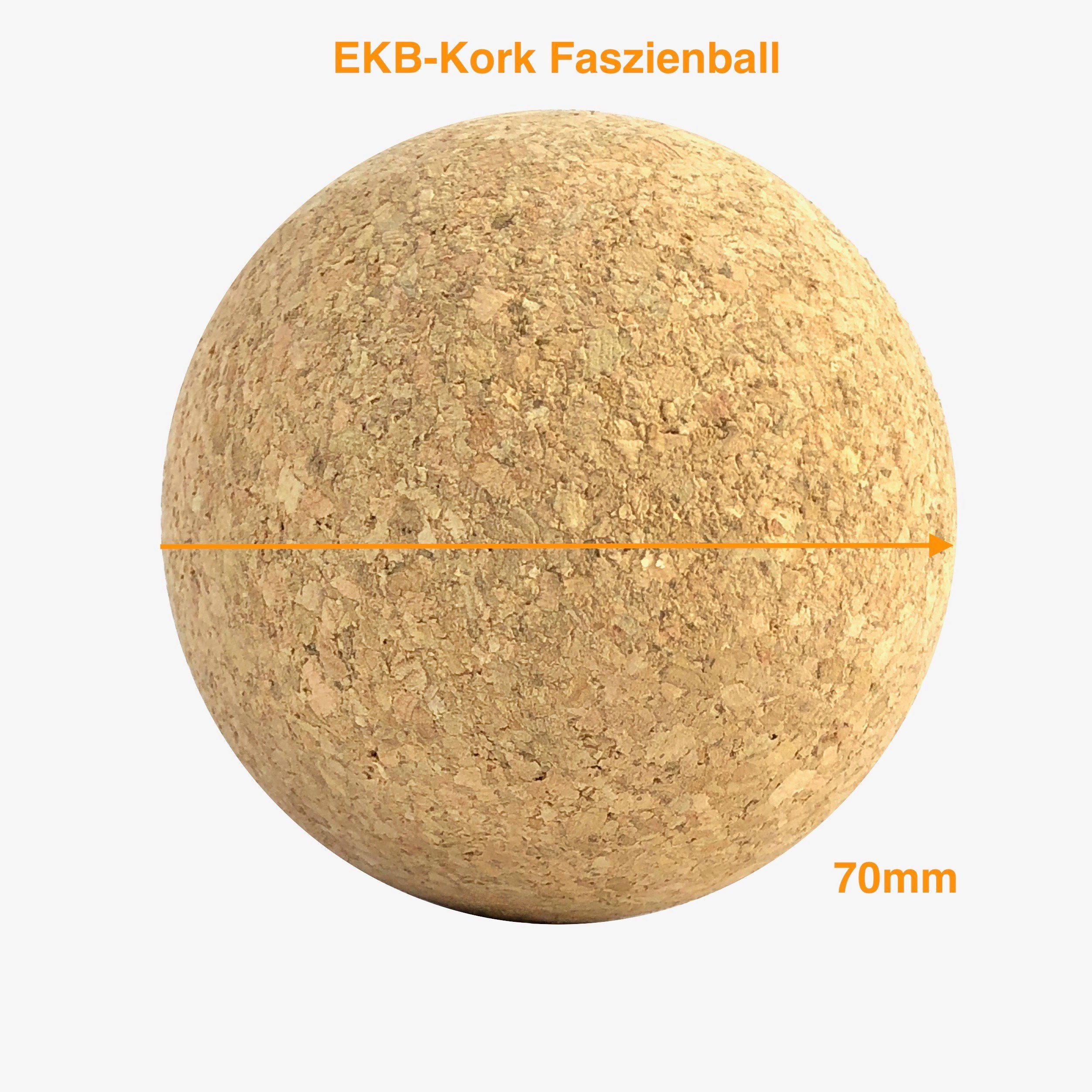 Massage 70mm Kork EKB-Kork nachwachsendem aus Spielzeug Kugel Basteln, Naturprodukt Faszien Yogablock Faszienball Kork