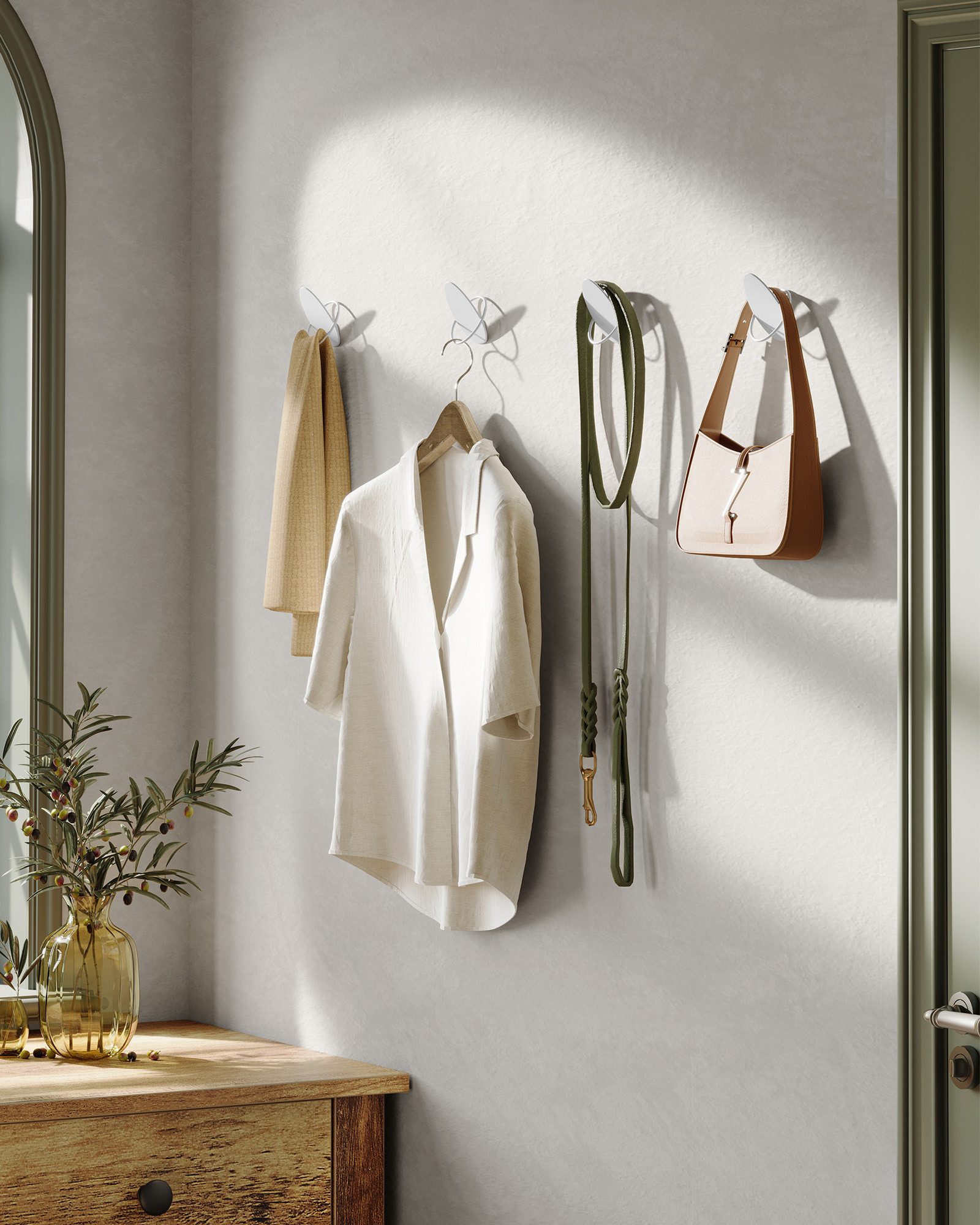 VASAGLE Garderobenpaneel, 4er Set, Kleiderhaken, Wand, günstig online kaufen