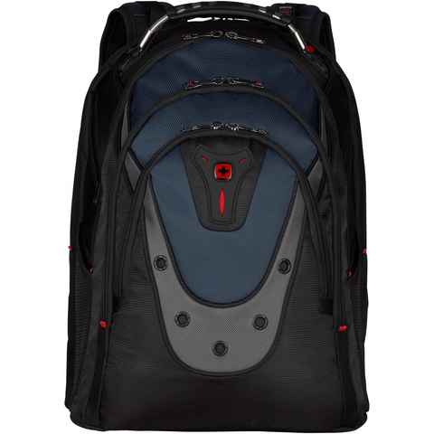 Wenger Laptoprucksack Ibex, schwarz/blau, für Laptops bis 17 Zoll