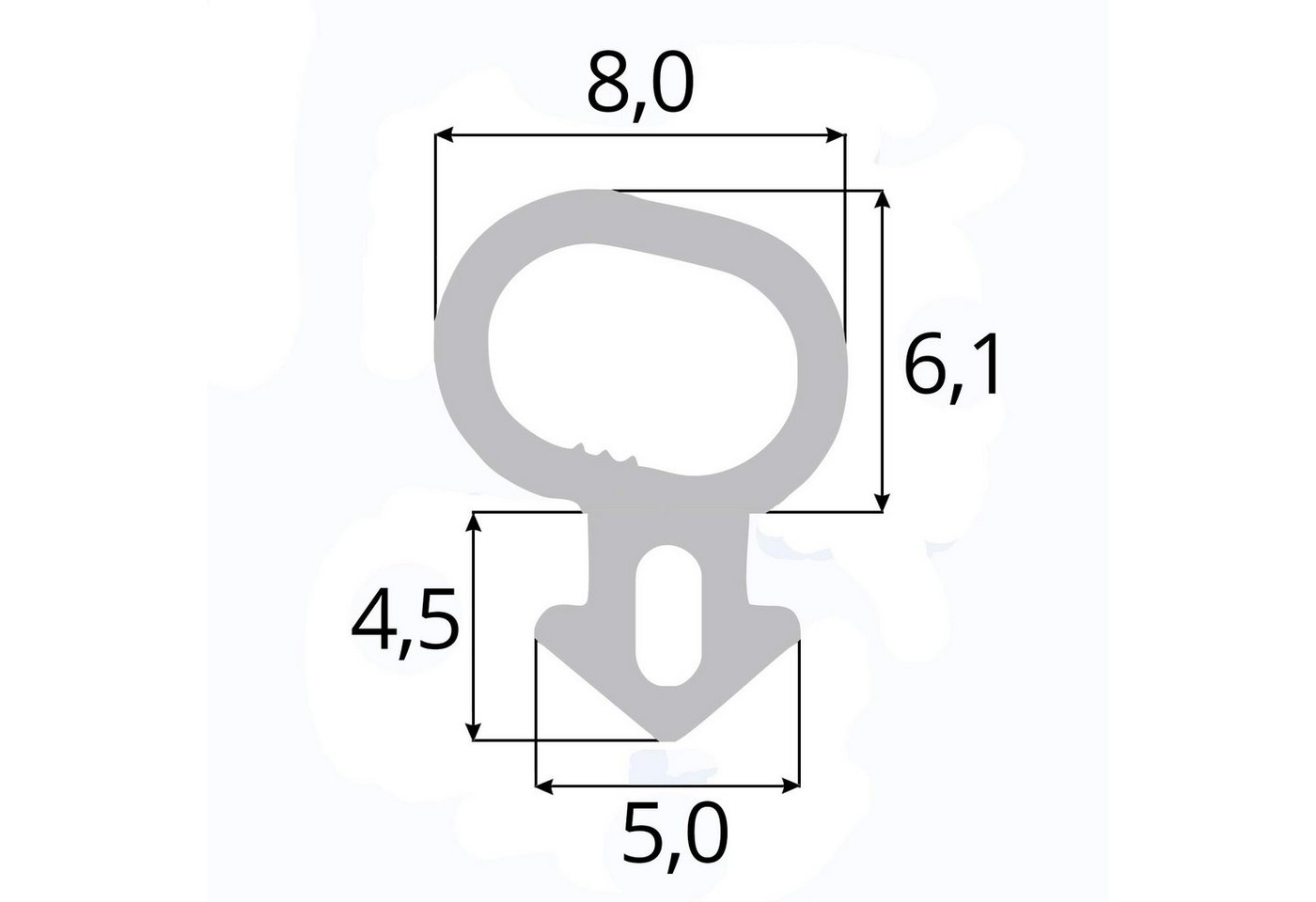 Thumbnail - DQ-PP Türdichtband DQ-PP Fensterdichtung, Schwarz, 50 Meter, PVC Fenster, Gummidichtug, ALUPLAST, GEALAN, KBE, KOMMERLIN...