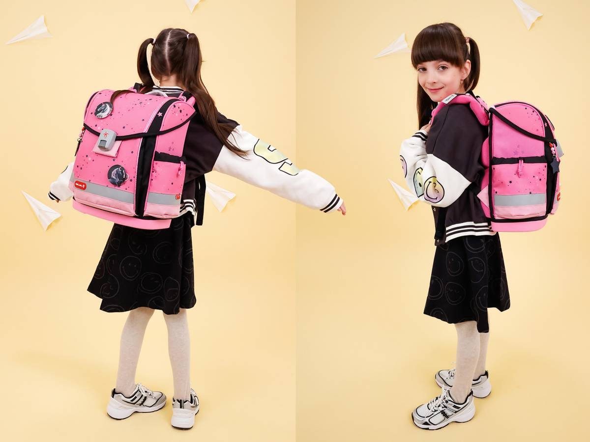 Grundschule, Mädchen ab "Pink Black" Classy 2024, Set für Plus Schulranzen 1. 4tlg. Belmil Klasse,