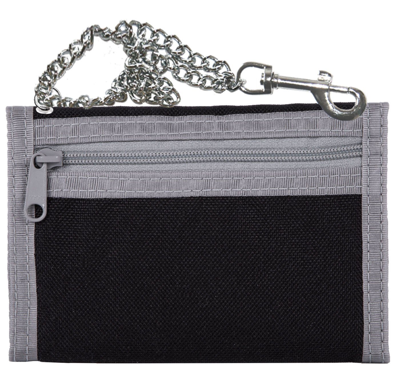2Stoned Geldbörse Wallet Classic mit Kette und Klettverschluß für Erwachsene u. Kinder, verchromte Kette mit Karabiner