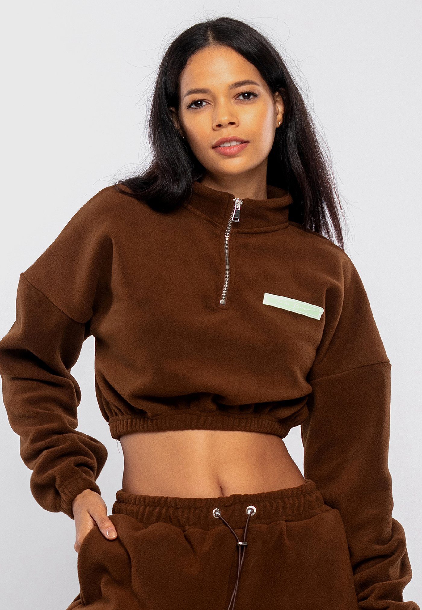 Tom Barron Trainingsanzug WOMAN REGULAR FIT FLEECE FABRIC TRACK SUIT, mit Label-Applikationen – Bild 4 von 5