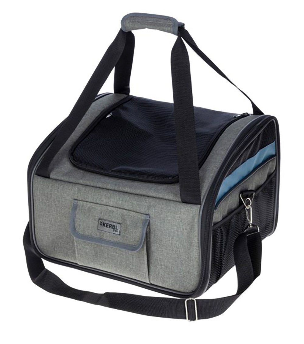 Kerbl Tiertransportbox Kerbl Autositztasche Vacation, 44x35x30 cm, grau/blau, 80568