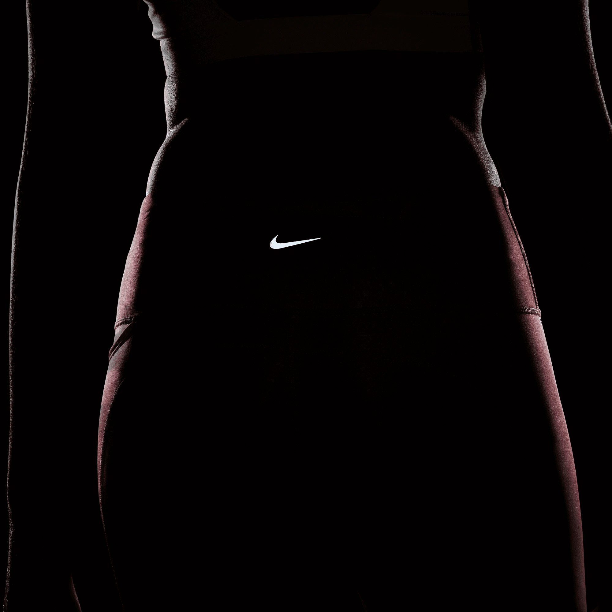 Nike Lauftights Women's / Mid-Rise Dri-FIT rot Leggings Fast