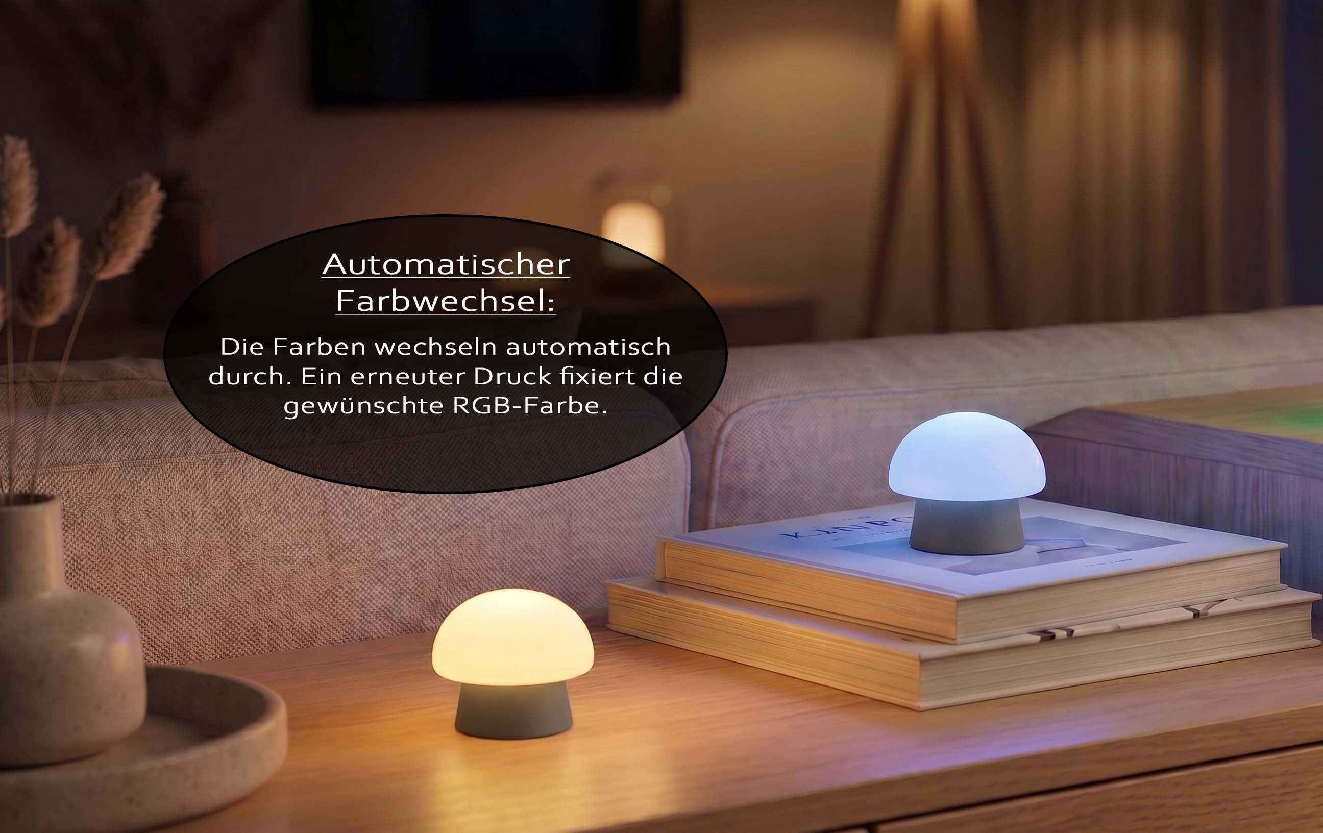 Northpoint LED Dekolicht Mushroom Lounge Lights LED-Pilzleuchten USB-C IP44 – Bild 5 von 5