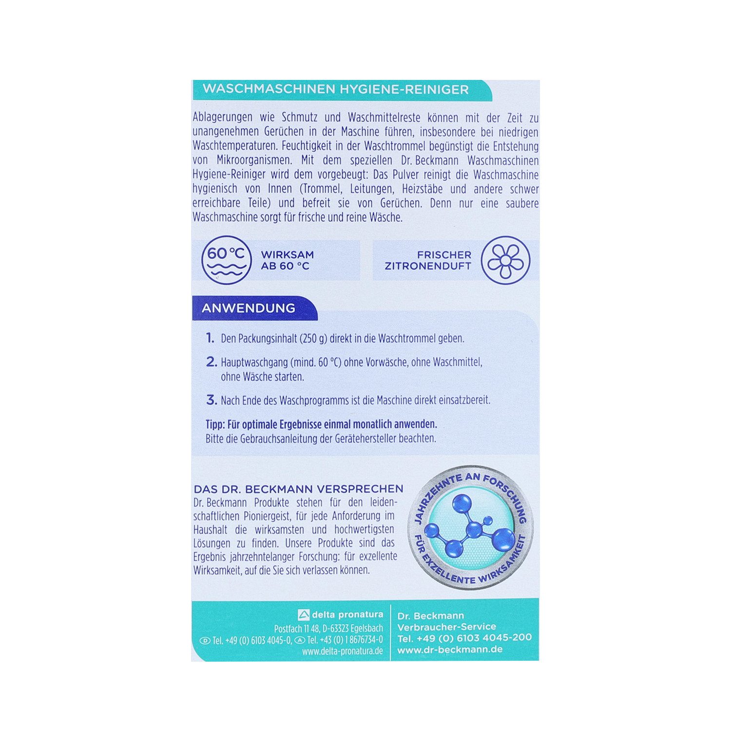 Dr. Beckmann 3x Dr. Beckmann Waschmaschinen Hygiene Reiniger je 250g Küchenreiniger
