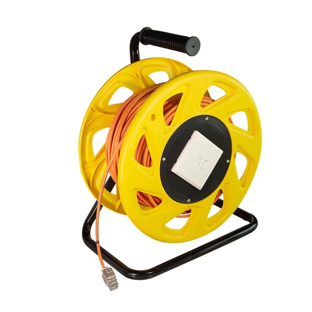 LogiLink CQ3060S Netzkabel, RJ-45 (Ethernet), RJ-45 (Ethernet) (6000 cm), Kabeltrommel, Cat.6A S/FTP, orange, Netzwerkkabel auf Trommel