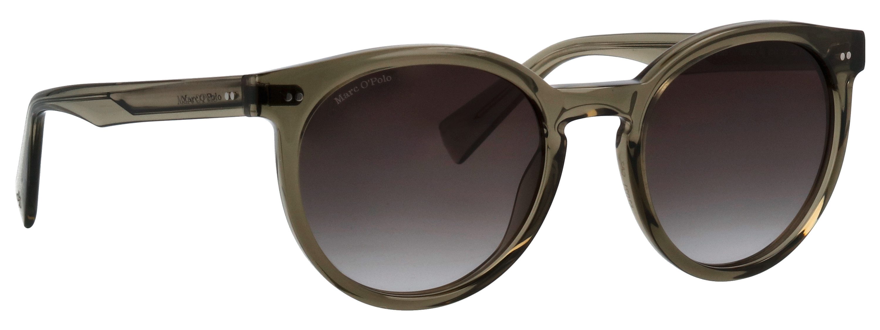 Marc O'Polo Sonnenbrille Rund, Vollrand, Verlaufstönung, silberne Punkte