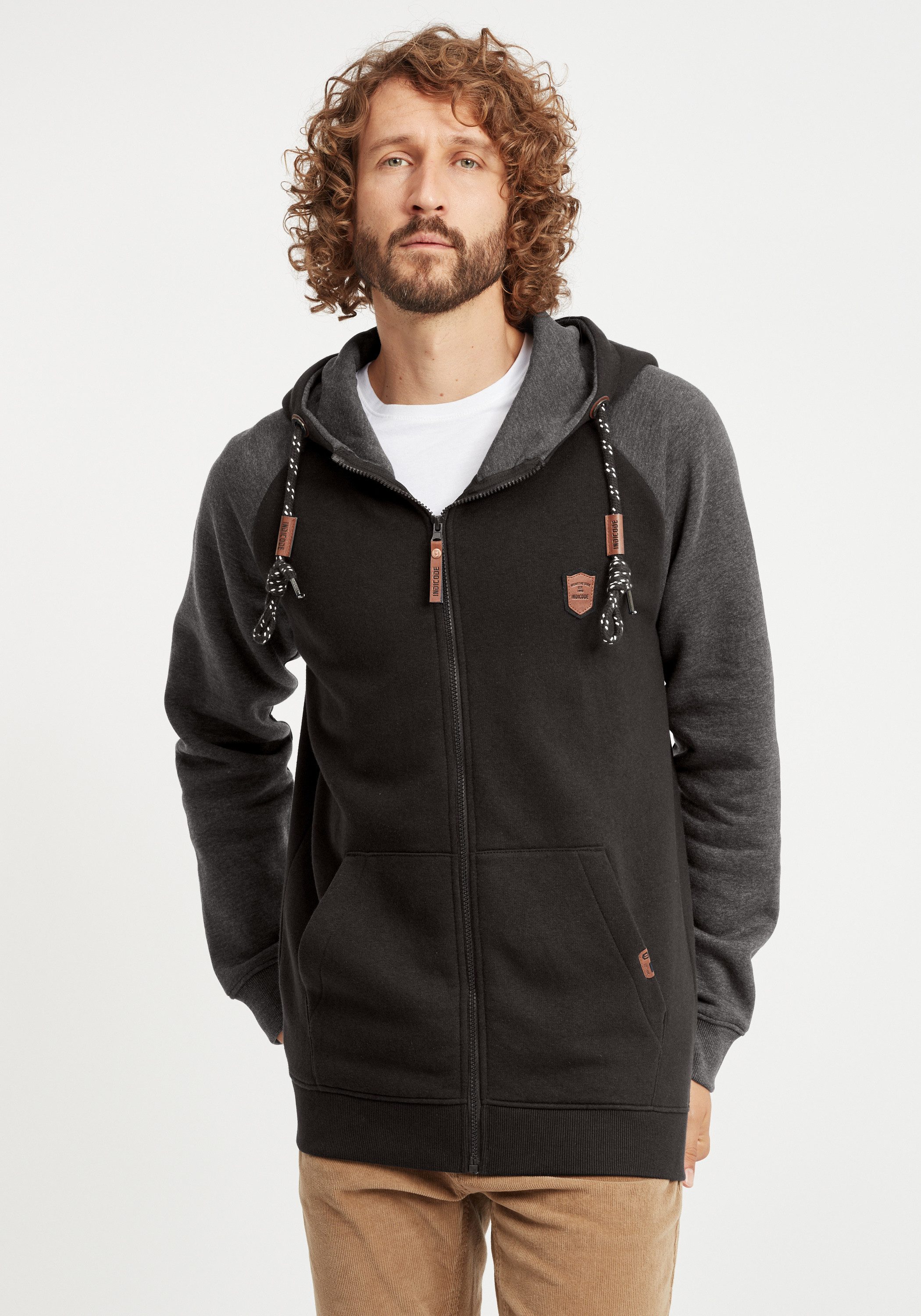 Indicode Kapuzensweatjacke IDTerence Sweatjacke mit Kapuze