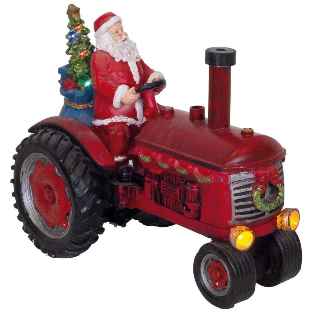 Dampf Weihnachtsmann Traktor, bunte Versand-Richter und auf LEDs Weihnachtsfigur LED-Weihnachtsfigur