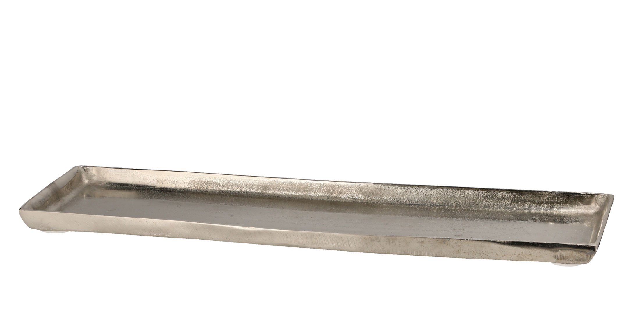 Spetebo Aluminium Tablett - 12 cm, eckig 42 Kerzen Anti-Rutsch-Pads Aluminium, Tablett x