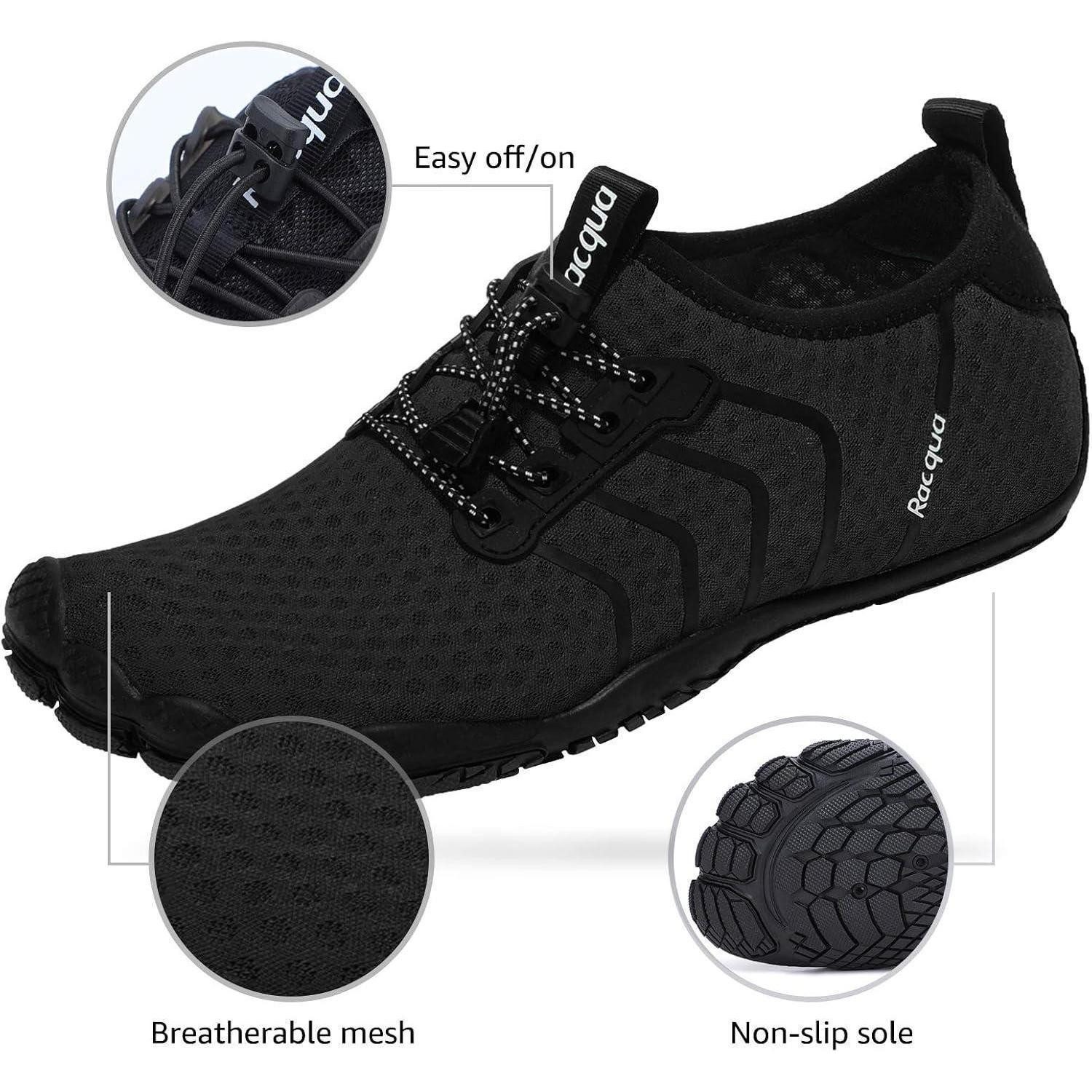 LuxusKollektion Wasserschuhe Herren Damen Barfuß Mesh Composite 43 EU Wz111eu Black Wasserschuh