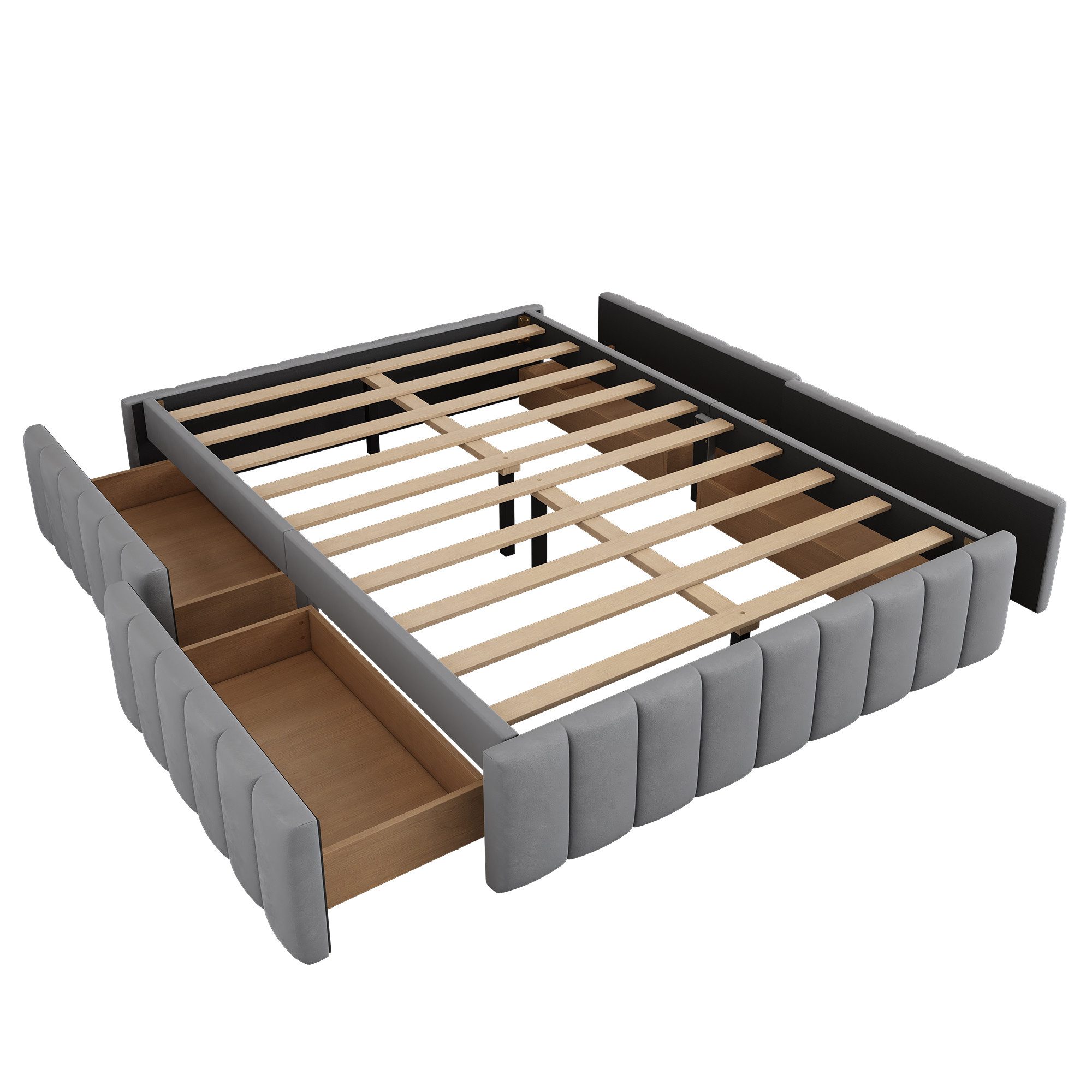 SOFTWEARY Futonbett mit Lattenrost und 4 günstig online kaufen