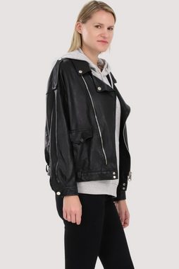 malito more than fashion Lederimitatjacke JF1848 Bikerjacke im Oversize Look