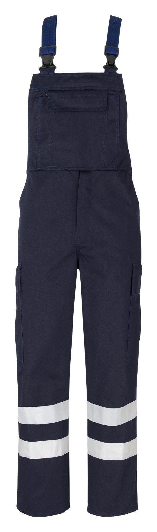 BEB Arbeitslatzhose beb HANDWERK Herren Latzhose REFLEXSTREIFEN Polyestermix Marine