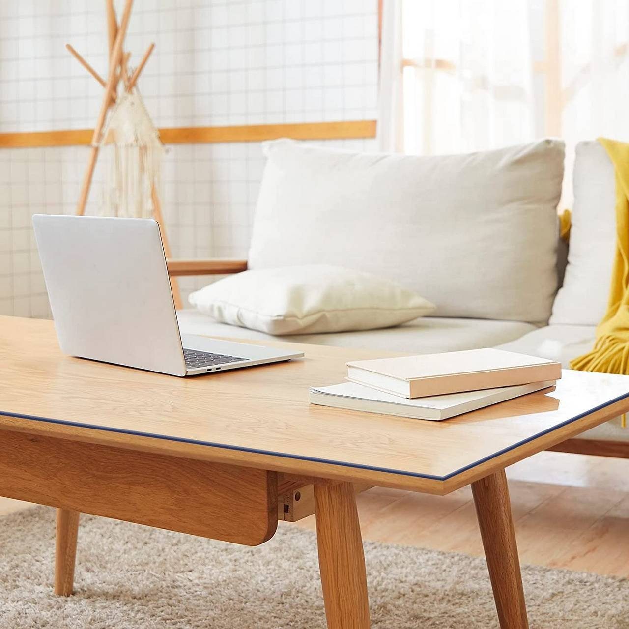 Woltu Tischdecke (1-tlg), 2 mm Wasserdicht Durchsichtige Tischfolie aus PVC günstig online kaufen