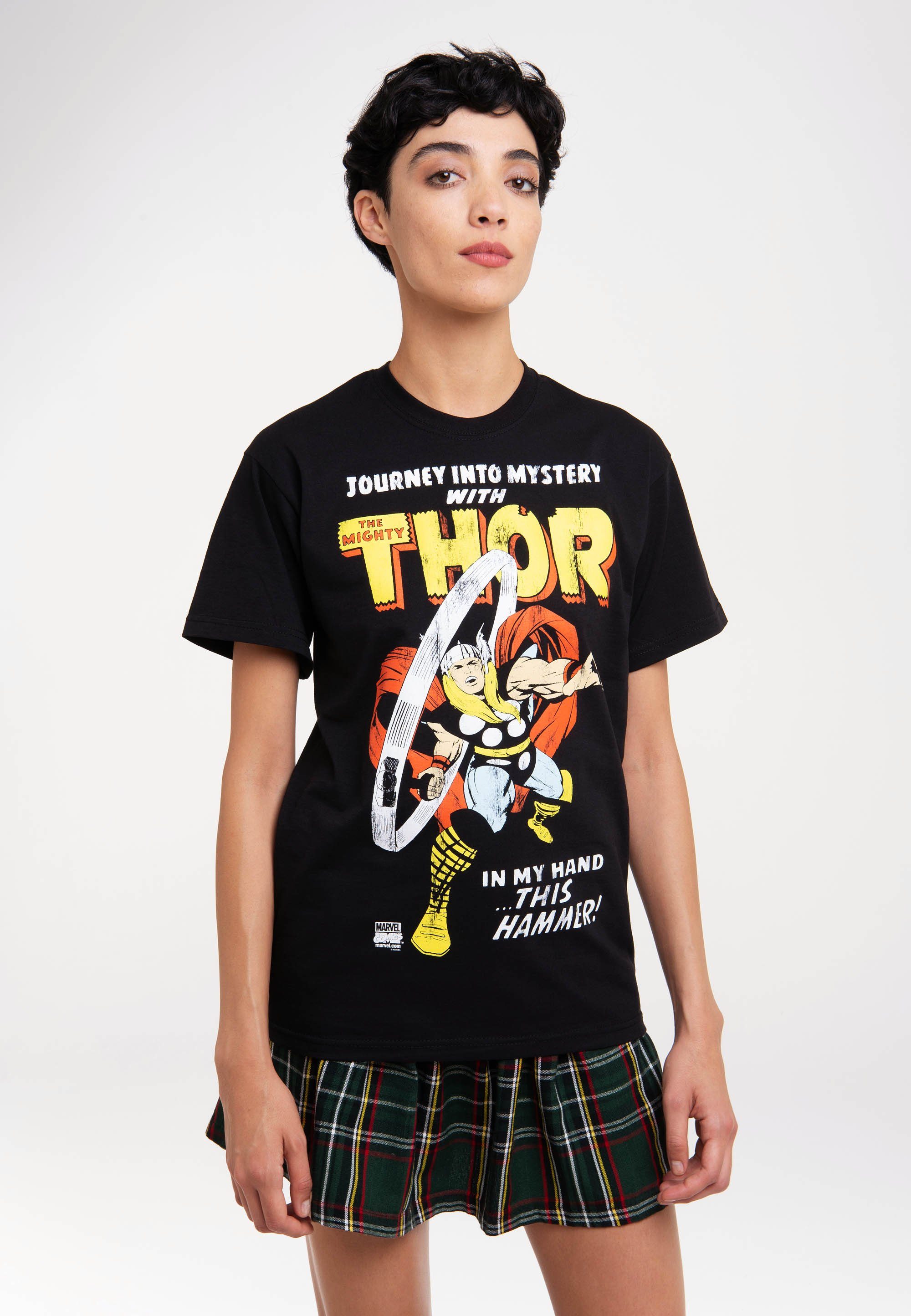 - Comics lizenziertem Print Thor, LOGOSHIRT T-Shirt mit Marvel Journey