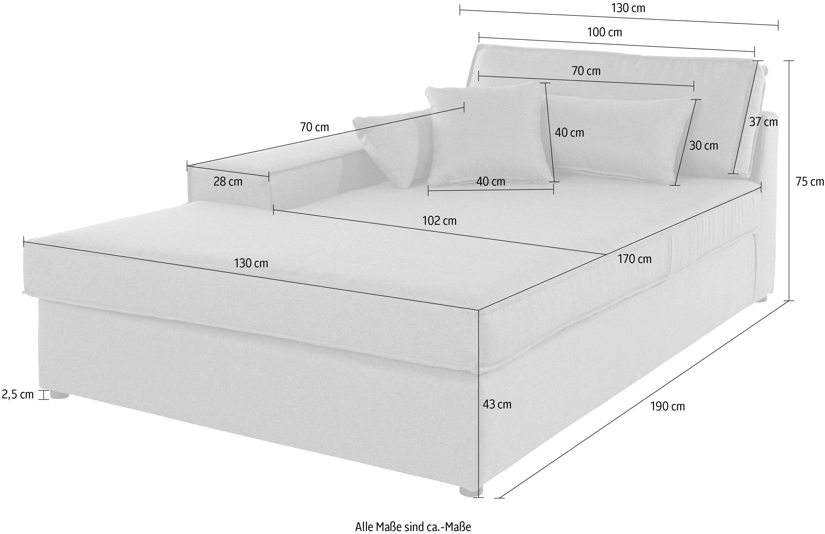 OTTO home Ottomane Enid, einzeln stellbar oder als Teil eines Modulsofas, fester Sitzkomfort