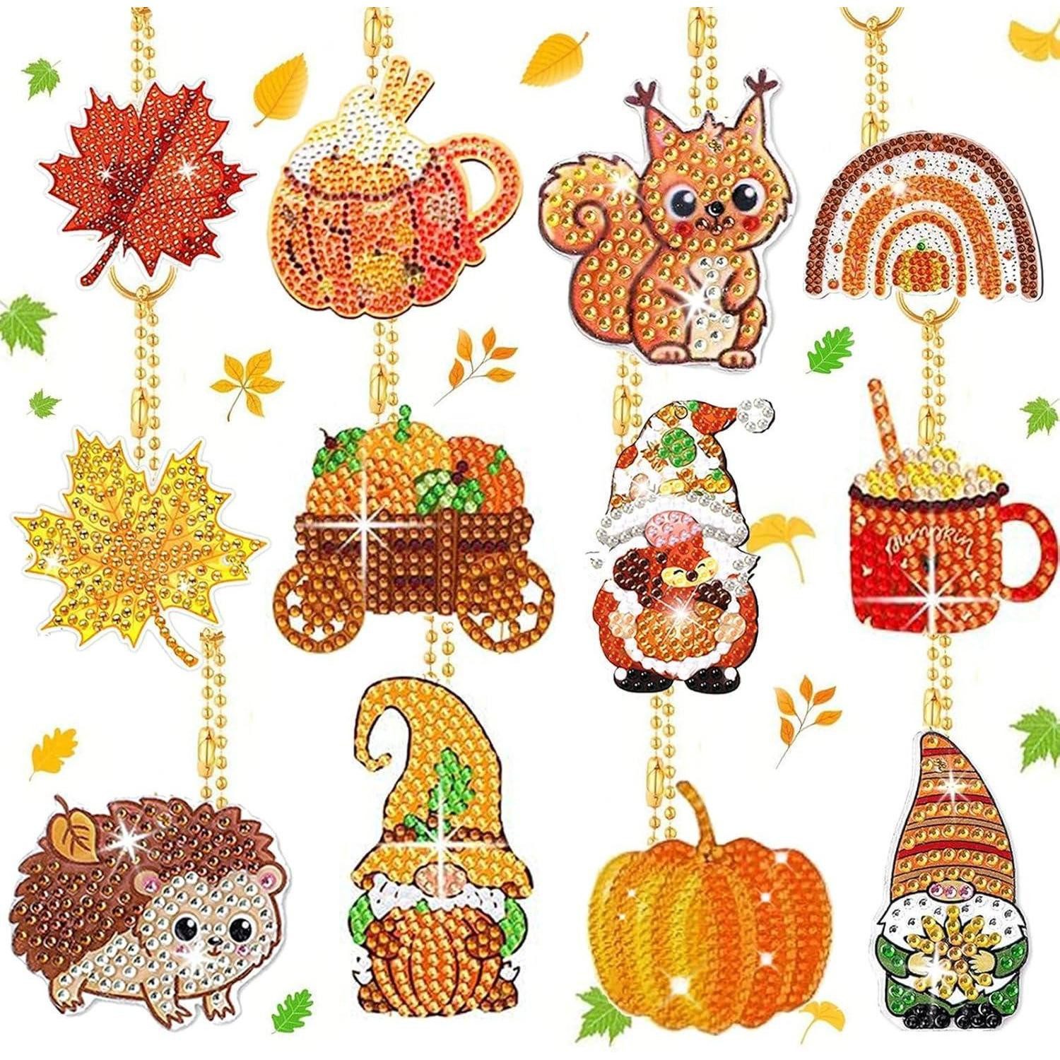 LuxusKollektion Küchenorganizer-Set Bastelset Diamond Painting Schlüsselanhänger Halloween Deko Herbst