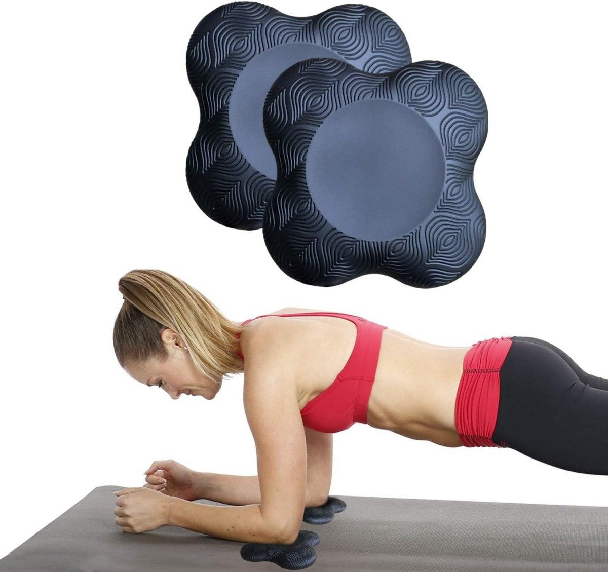 Yogamatte Yoga Kniekissen - 2 PCS Rutschfestes Kniepolster für Yoga