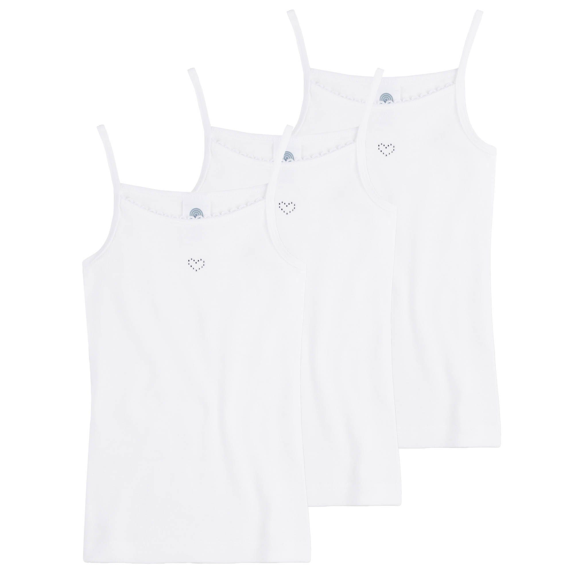 Unterhemd Mädchen Unterhemden 3er Pack - Basic Shirt mit