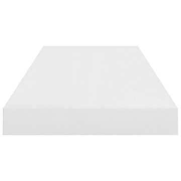 furnicato Wandregal Schweberegal Hochglanz-Weiß 60x23,5x3,8 cm MDF