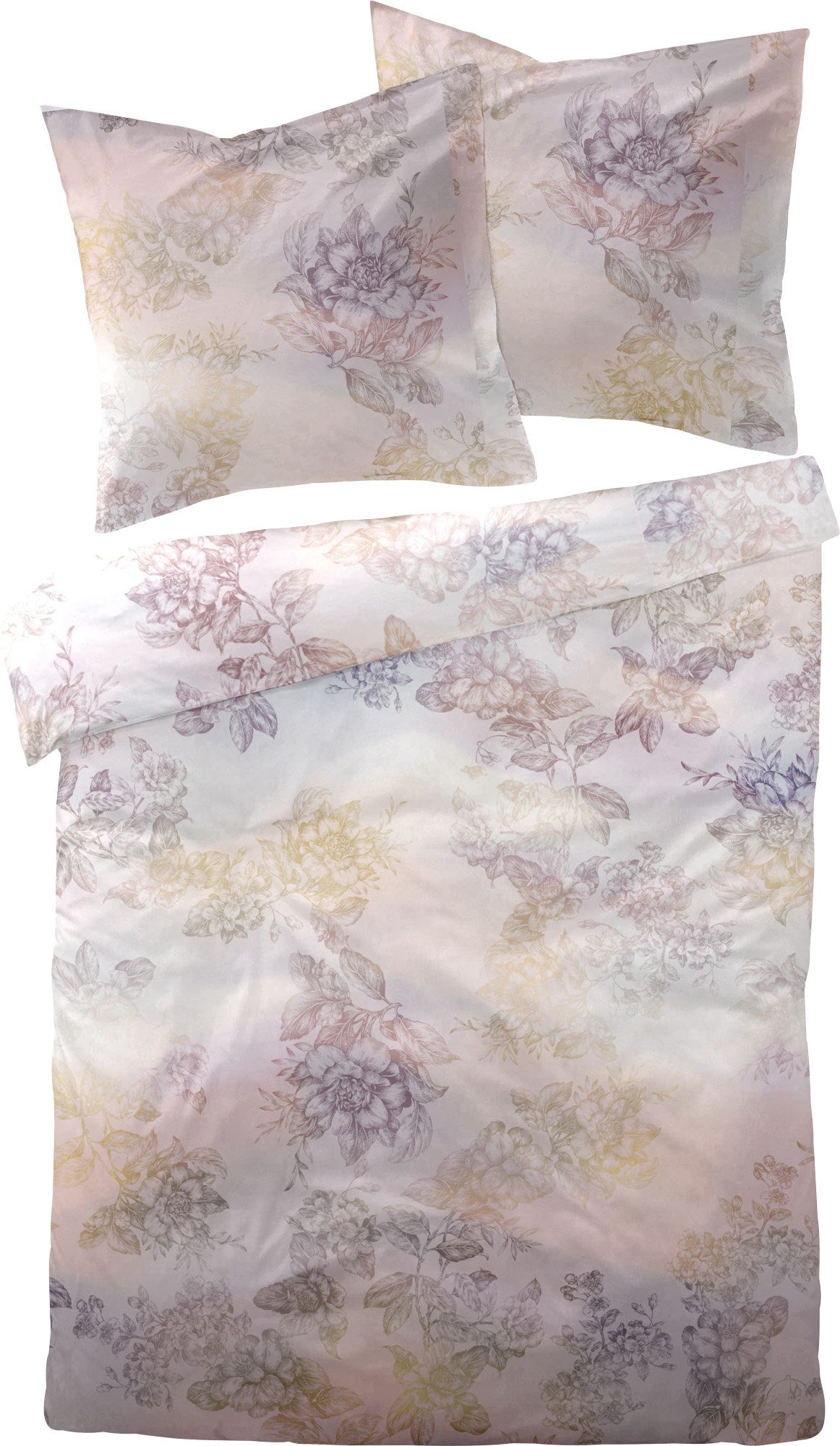Dormisette Bettwäsche Bettwäsche, Mako-Satin, Mako-Satin Blumen/Blatt