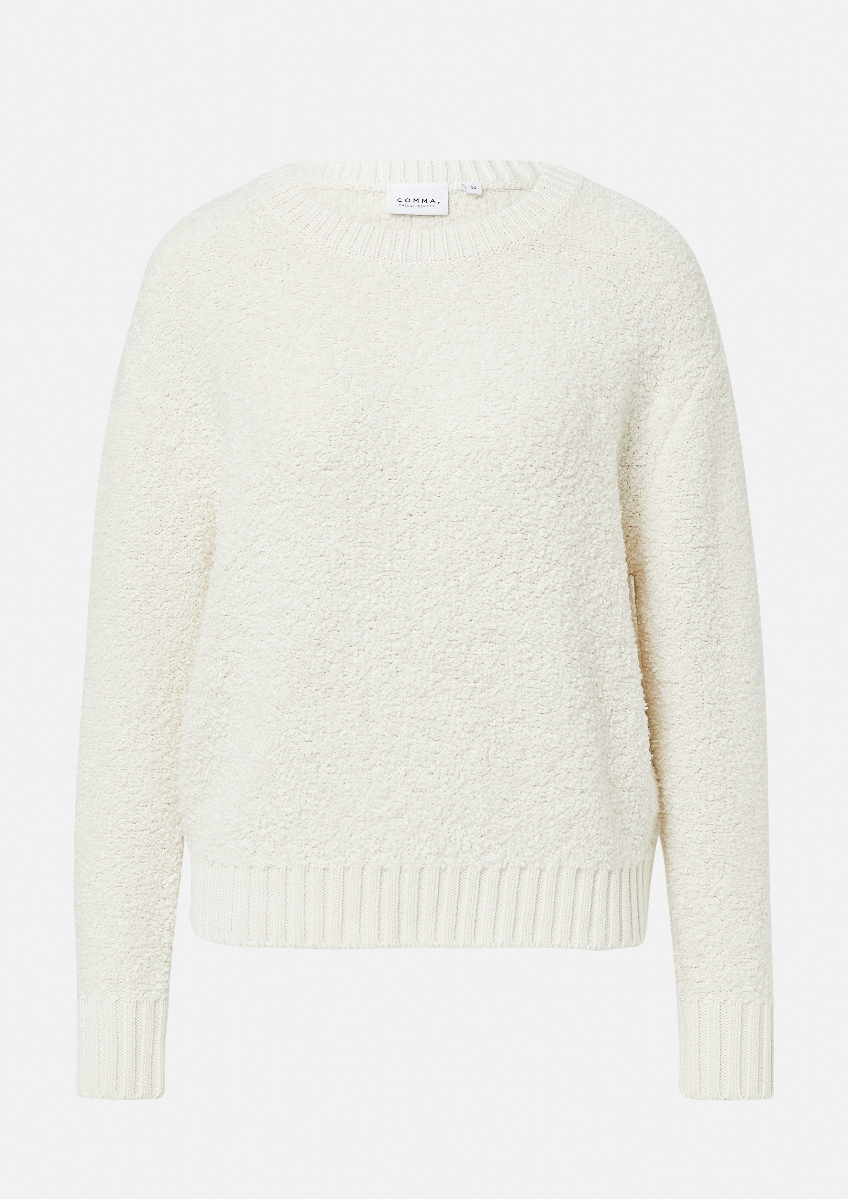 comma casual identity Strickpullover aus Bouclé günstig online kaufen