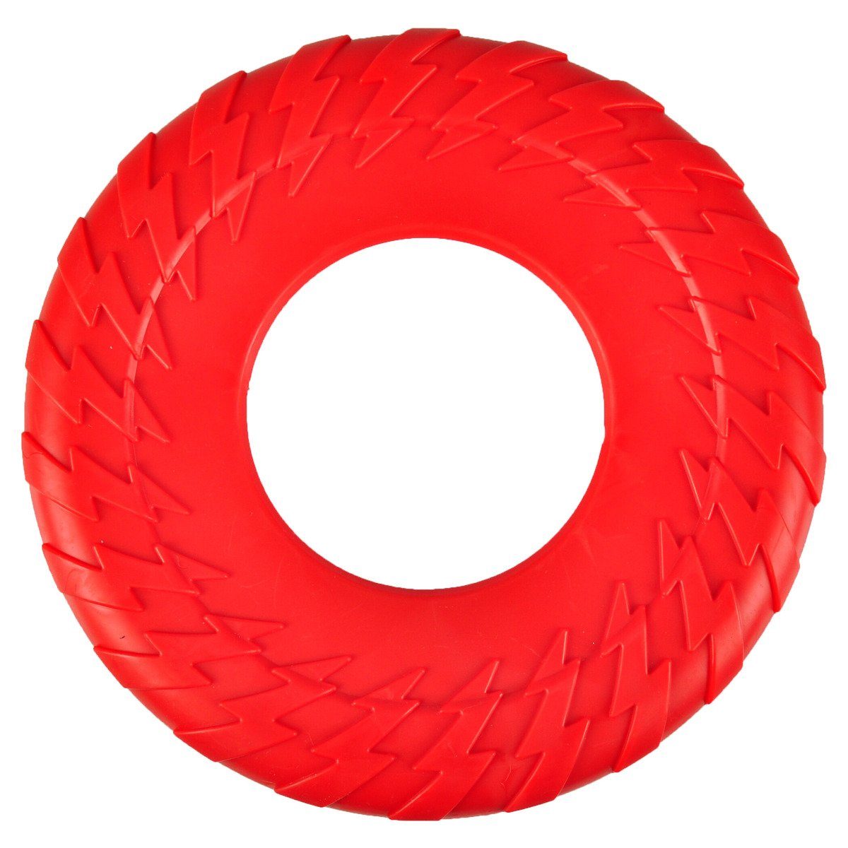 Kauspielzeug Hundespielzeug Disc TPR mit Squeaker rot