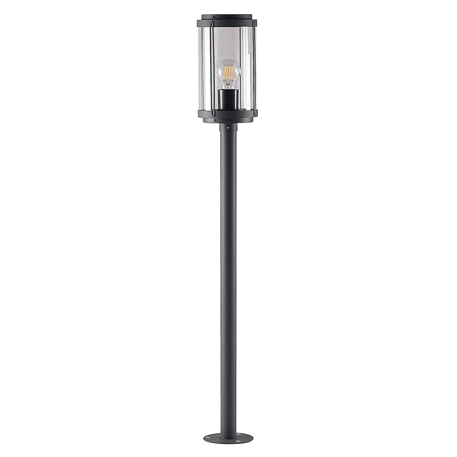 Lindby Außen-Stehlampe Ojali, Metall, Schwarz IP44, 1 x 15 W