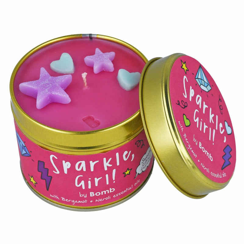 Bomb Cosmetics Duftkerze Scent Stories Sparkle, Girl, in Metalldose