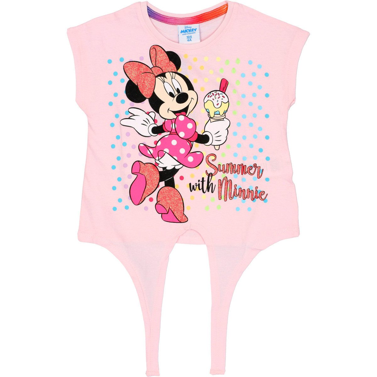 Disney T-Shirt Minnie Mouse Mädchen (1-tlg) Shirt, Oberteil, Leibchen, Funktionsshirt, Shortsleeve Shirt
