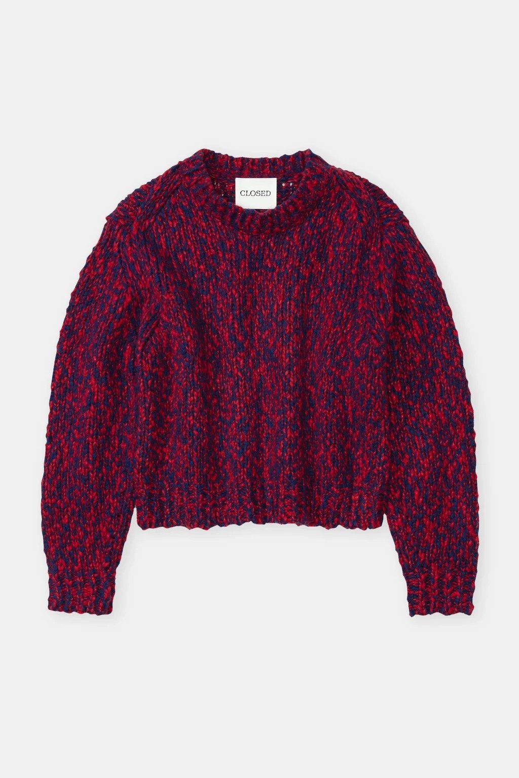 Strickpullover cropped crew neck