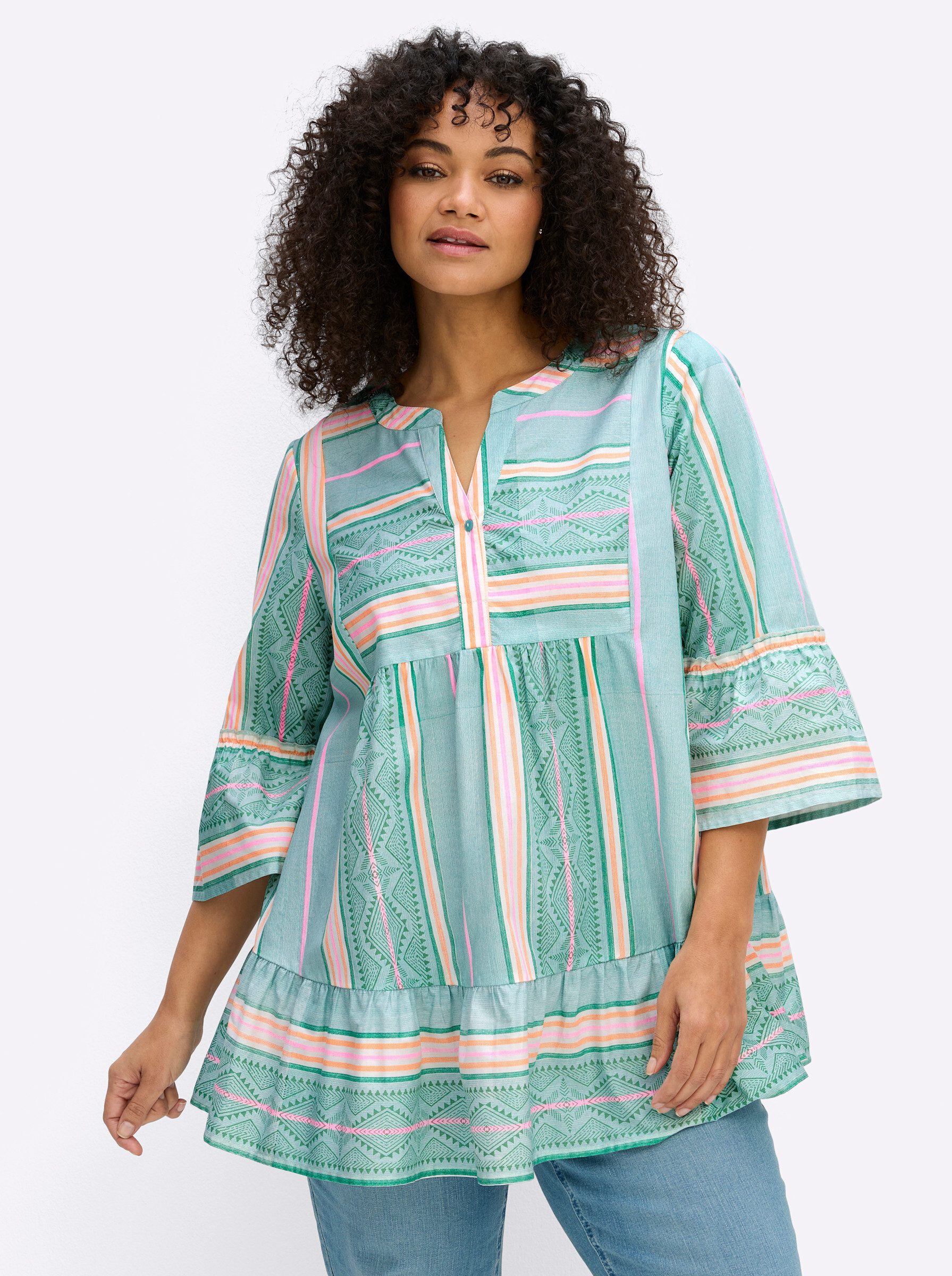 sheego by Joe Browns Klassische Bluse Tunika 3/4-Arm
