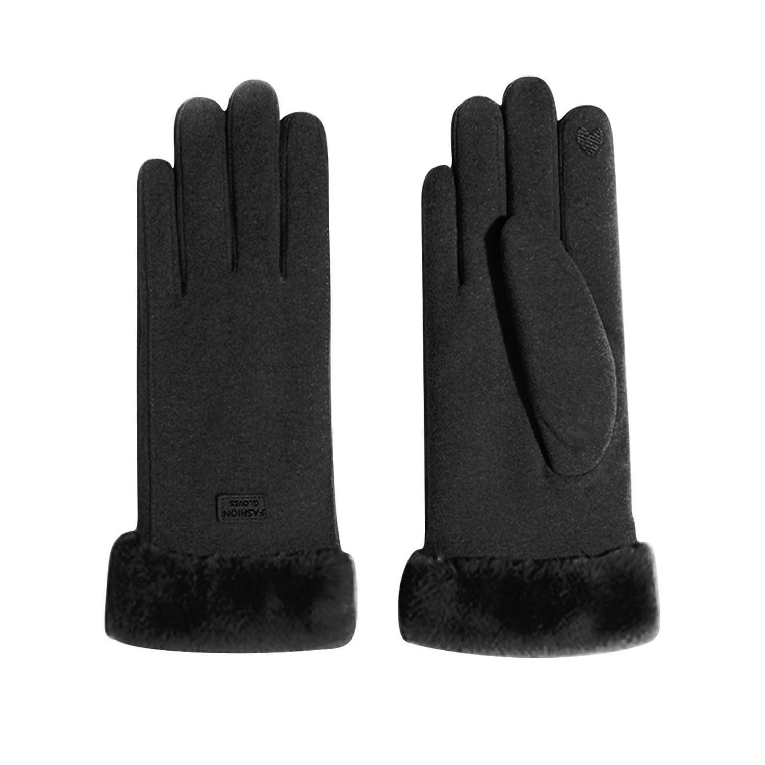 LuxusKollektion Winter-Arbeitshandschuhe Damen Handschuhe Fleece gefüttert Touchscreen Schwarz (1-St)