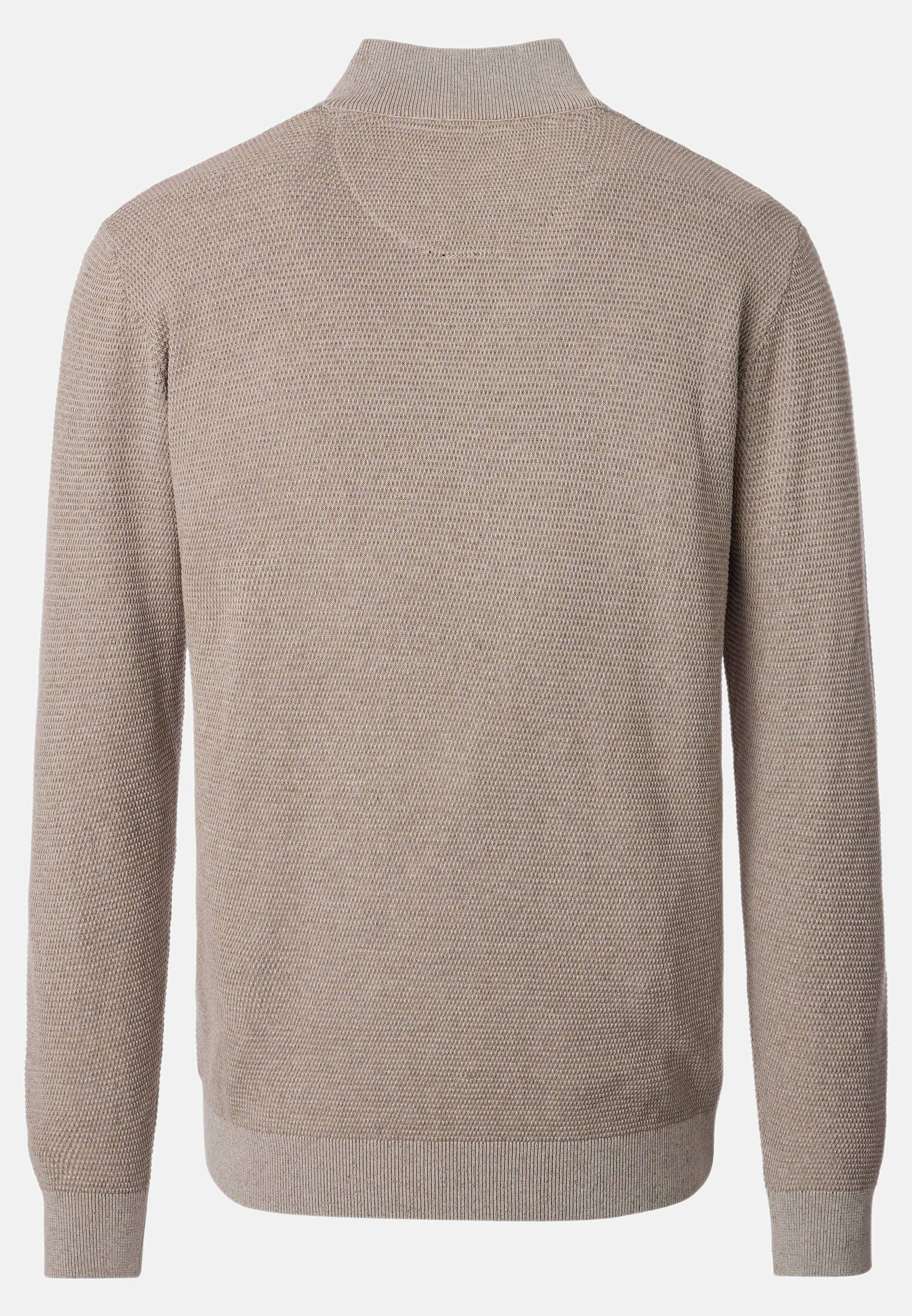 CASAMODA Strickpullover Basic (1-tlg) Troyer - Baumwolle - Atmungsaktiv - Feine Strickstruktur