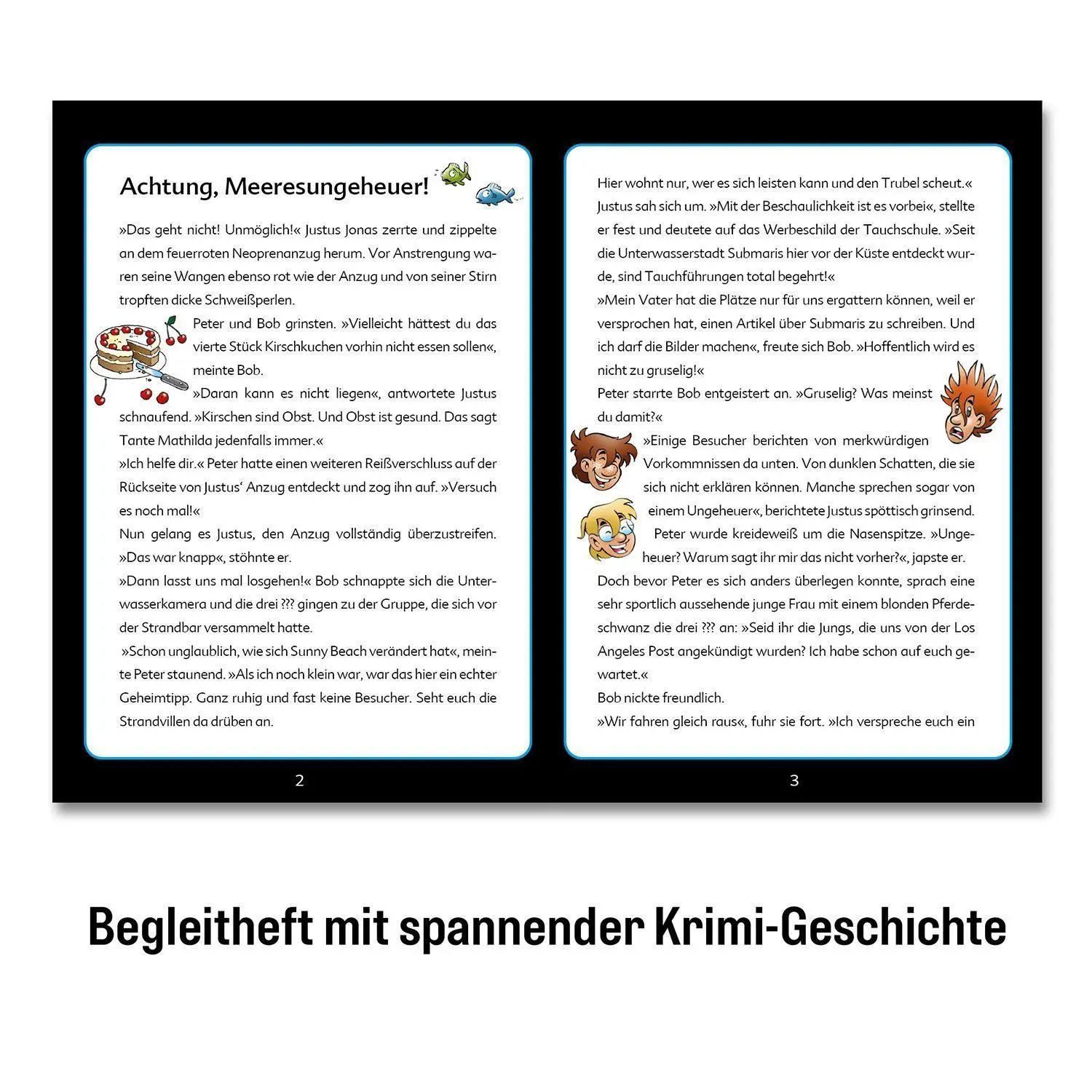 Kosmos Puzzle Krimi-Puzzle: Die drei ??? Kids 150 Teile - Achtung, Meeresungeheuer!, 150 Puzzleteile