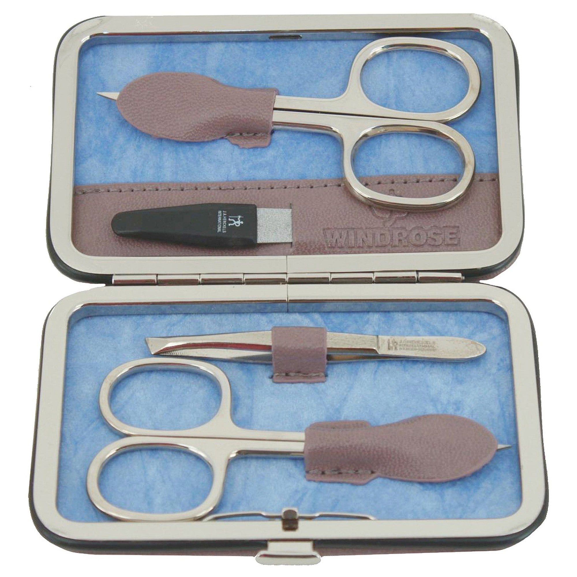 WINDROSE Maniküre-Etui Merino - Maniküre Set 11 cm (grau)