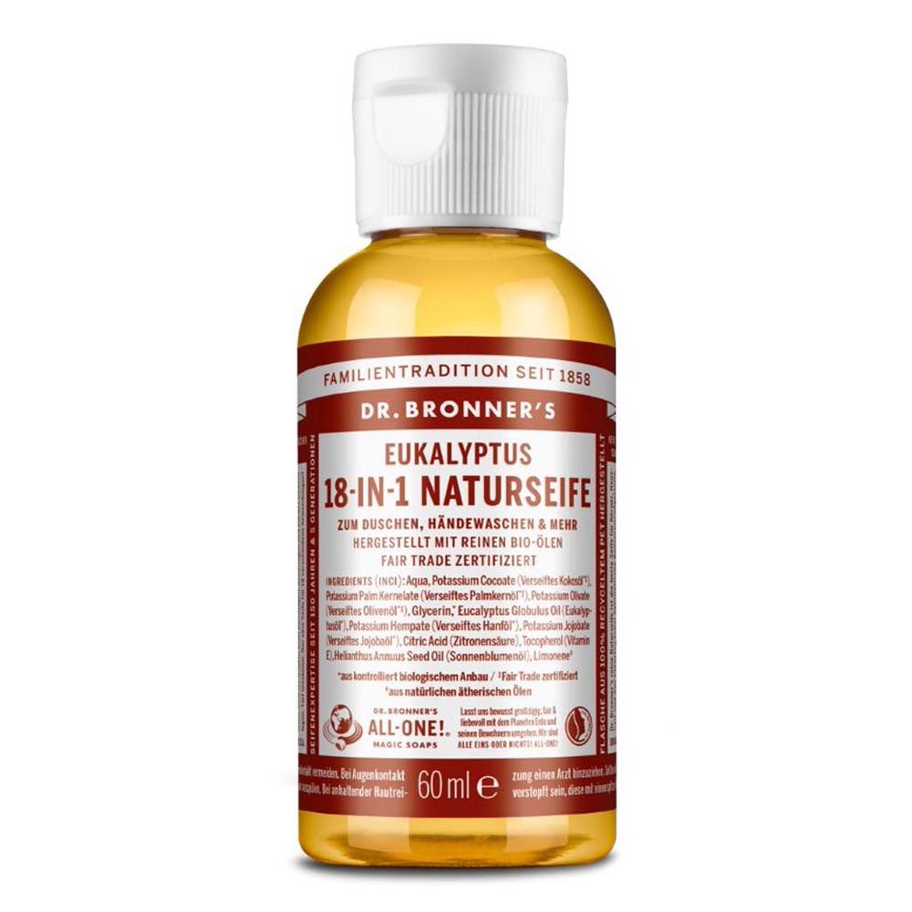 Dr. Bronners Flüssigseife Eukalyptus - 18in1 Naturseife 60ml