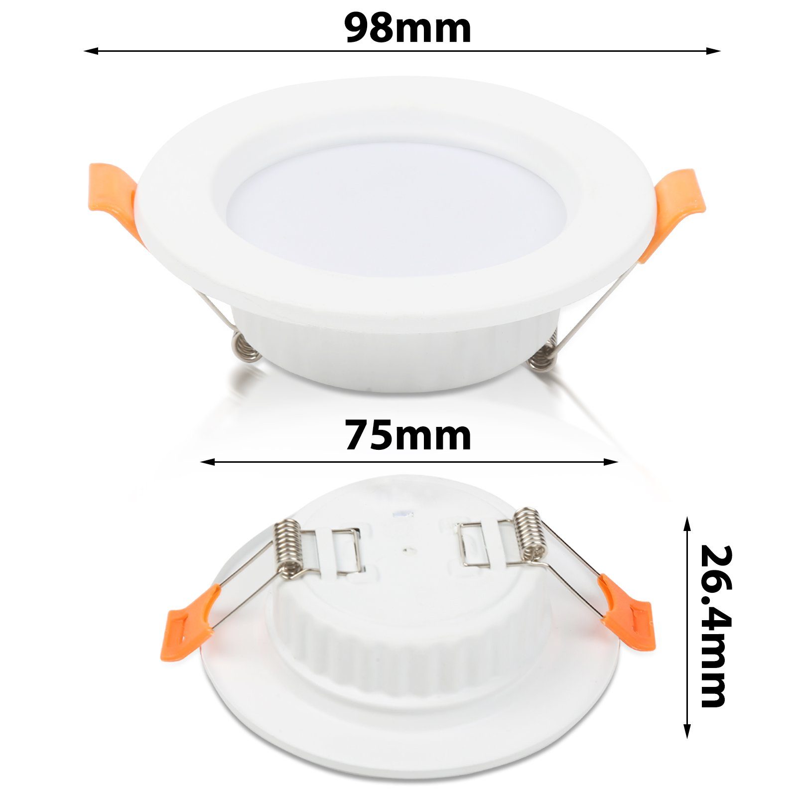 Einbaustrahler 400LM LED Lospitch 20St. KaltWeiß Einbaustrahler LED 5W WarmWeiß