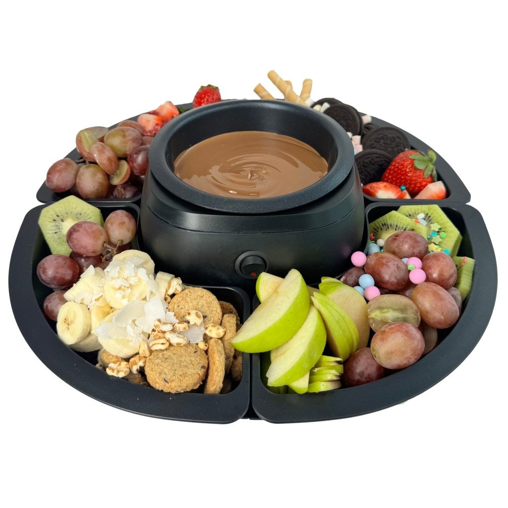 Silva Fondue SF 430 Schoko Fondue 270 W, 4 Spieße, schwarz.