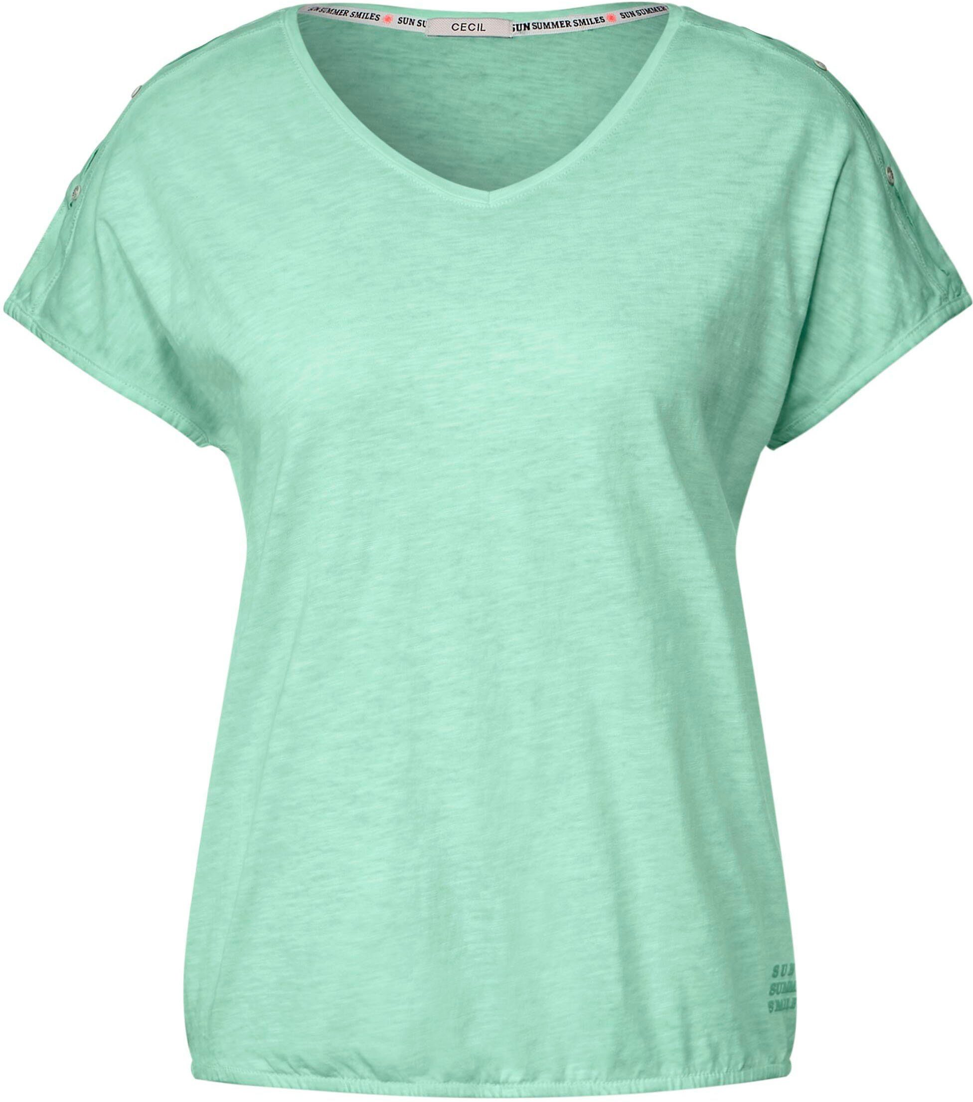 Cecil T-Shirt den an Schultern mit Cut-Outs green