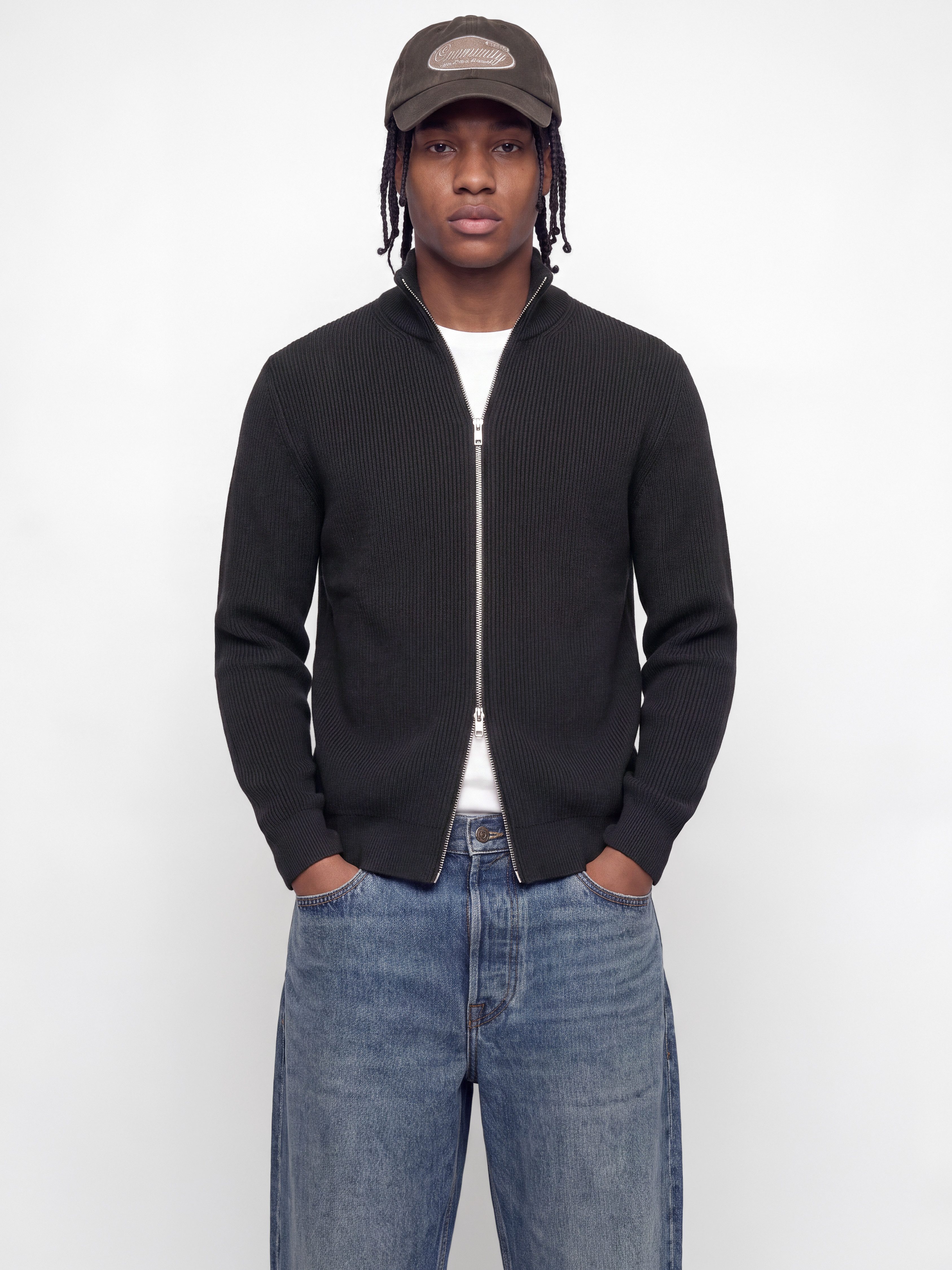 Jack & Jones Strickjacke JJEPERFECT RIB KNIT FULL ZIP CARDIGAN SN Baumwollmischung, mit Reißverschluss – Bild 2 von 5