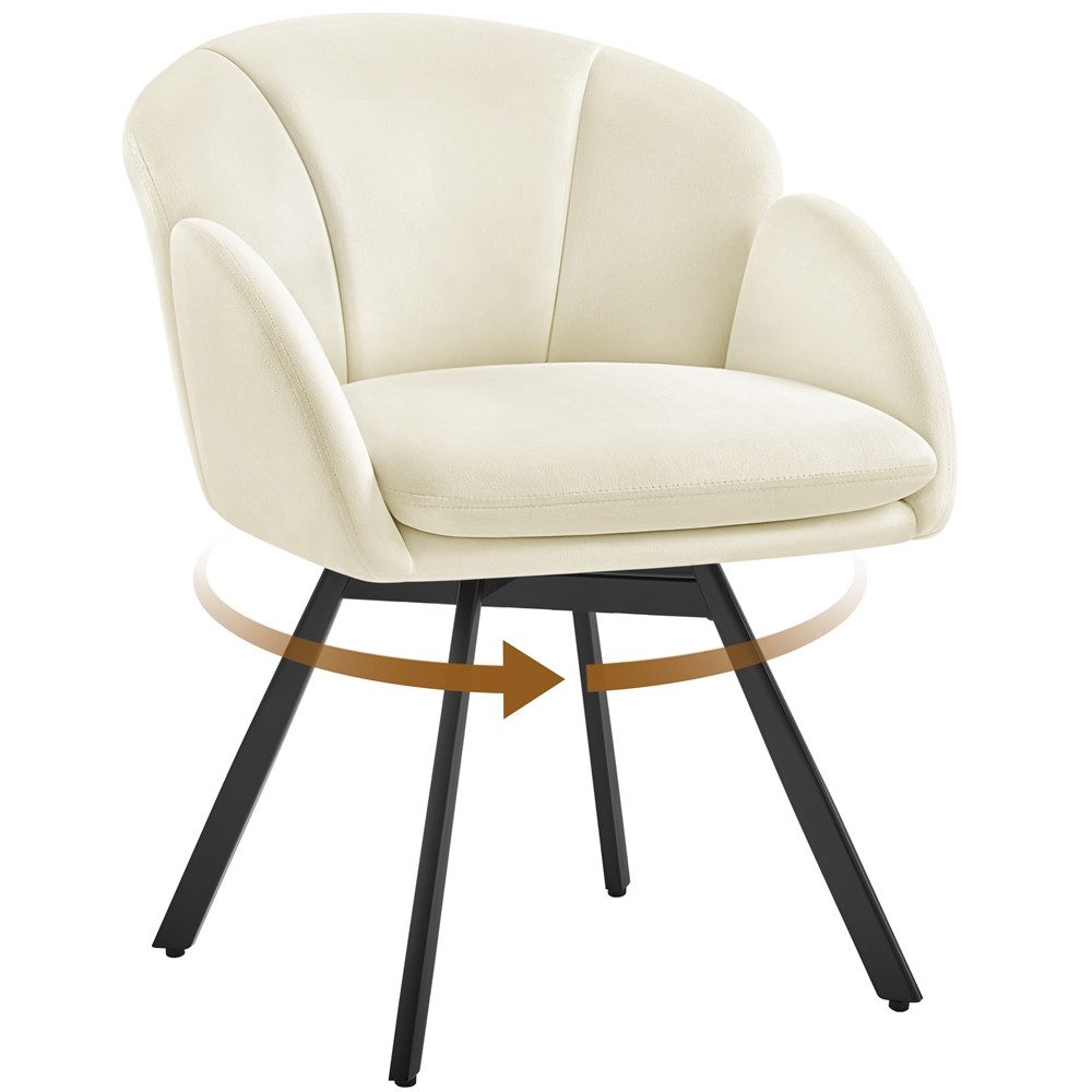 Yaheetech Esszimmerstuhl Polsterstuhl mit Schwenkbarem Sitz, Loungesessel S günstig online kaufen