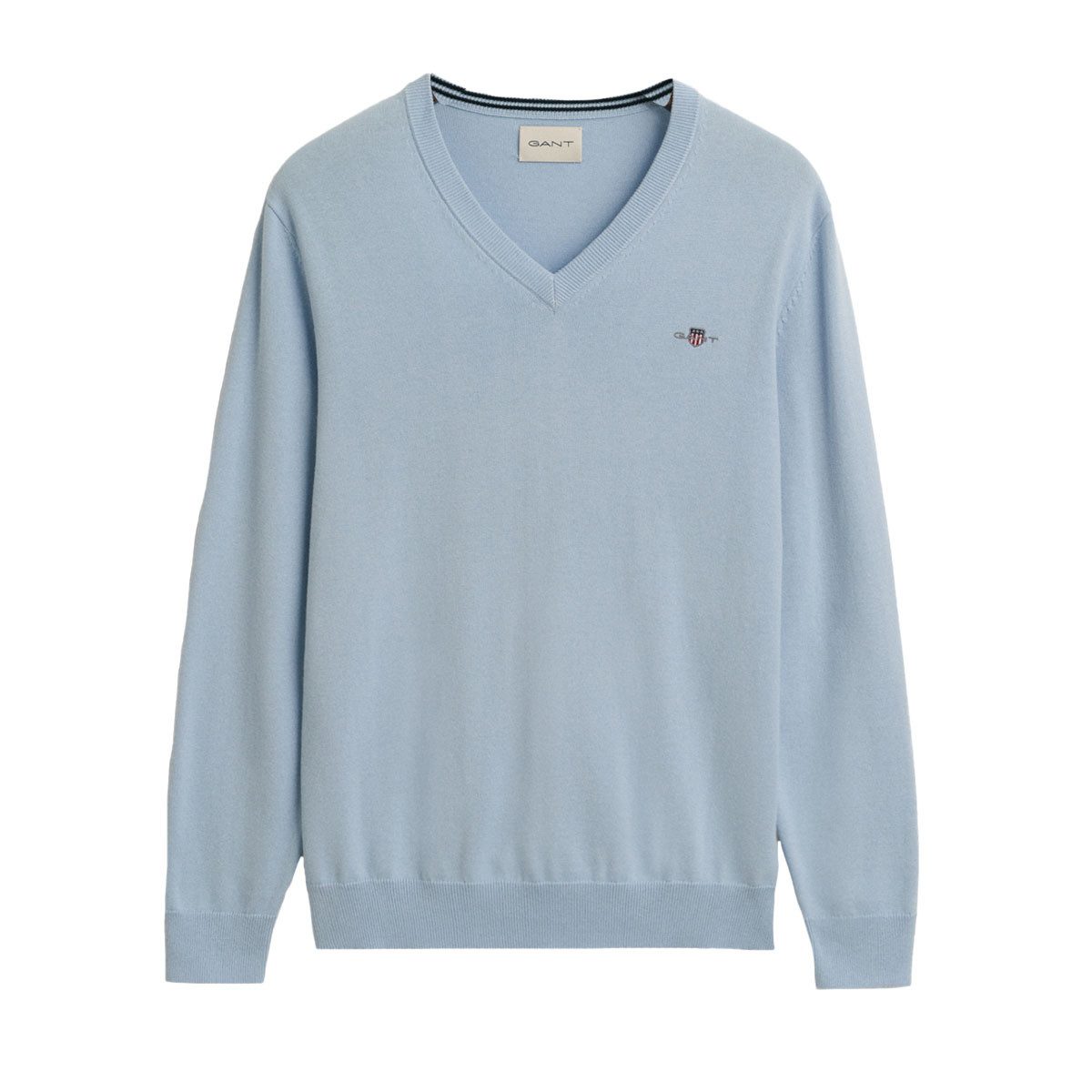 Gant V-Ausschnitt-Pullover 8030562 Gant Herren V-Neck Pullover aus Baumwoll günstig online kaufen